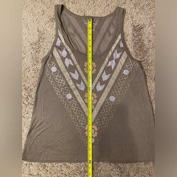 American Eagle Outfitters Women’s Tank Top Large Brown Aztec Geometric Print - Picture 5 of 10
